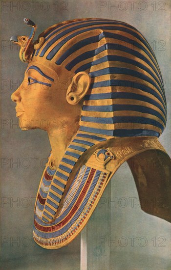 Tutankhamen's Death Mask, 1323 BC, (c1910-1935). Artist: Unknown.