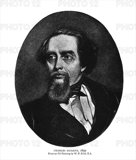 Charles Dickens, 1859. Artist: Unknown.