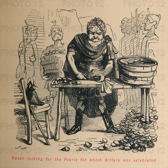 'Caesar looking for the Pearls for which Britain was celebrated', c1860, (c1860).  Artist: John Leech.