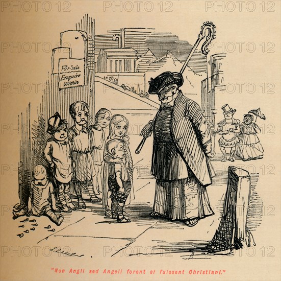 'Non Angli sed Angeli forent si fuissent Christiani', c1860, (c1860). Artist: John Leech.