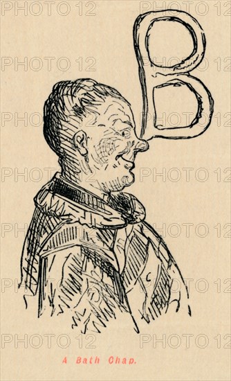 'A Bath Chap', c1860, (c1860). Artist: John Leech.