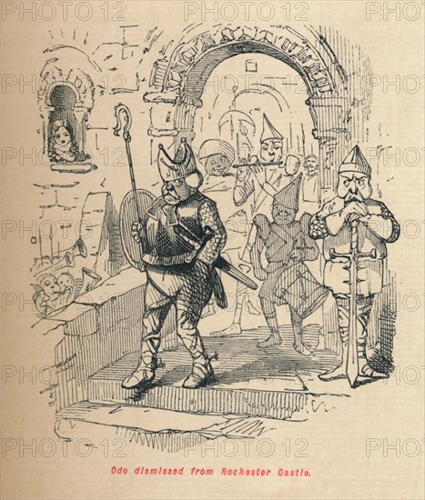 'Odo dismissed from Rochester Castle',  c1860, (c1860). Artist: John Leech.