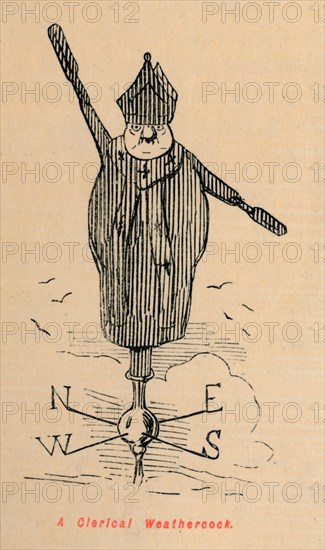 'A Clerical Weathercock', c1860, (c1860). Artist: John Leech.