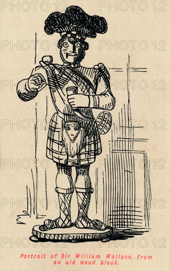 'Portrait of Sir William Wallace, from an old wood block', c1860, (c1860). Artist: John Leech.