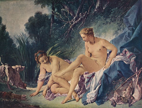 'Diana Leaving the Bath with One of Her Companions', 1742, (1911). Artist: Francois Boucher.