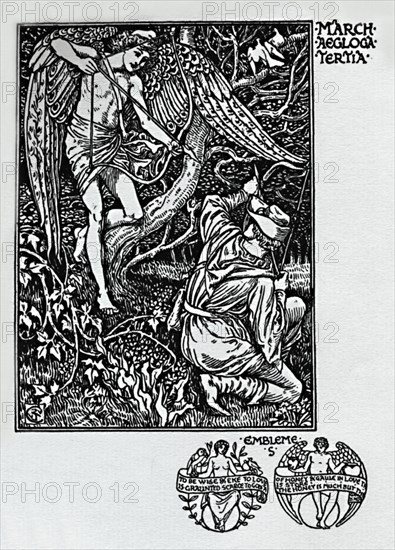 'The Shepheard's Calendar - March', 1898, (1923). Artist: Walter Crane.