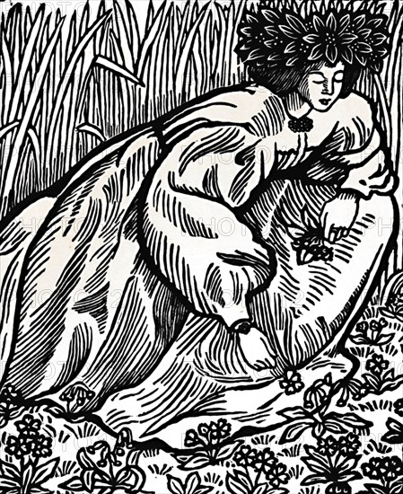 'The Poems of Ronsard. Original Woodcut', 1902, (1923). Artist: Lucien Pissarro.