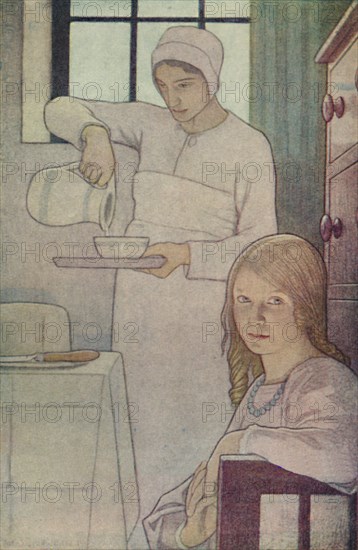 'Lois and Her Nurse. From 'A Book of Quaker Saints.' (L. V. Hodgkin.)', 1923. Artist: Frederick Cayley Robinson.