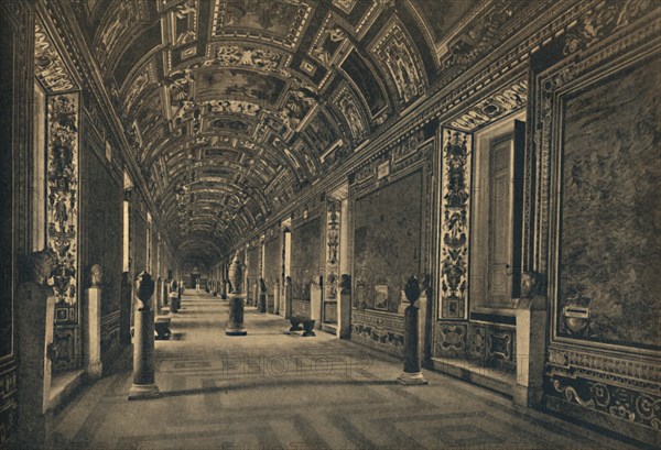 'Roma - Vatican Palace - Gallery of Geographical Maps', 1910. Artist: Unknown.