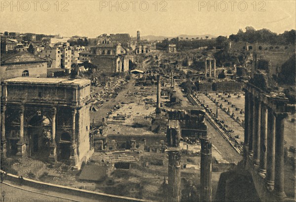 'Roma - General View of the Roman Forum', 1910. Artist: Unknown.