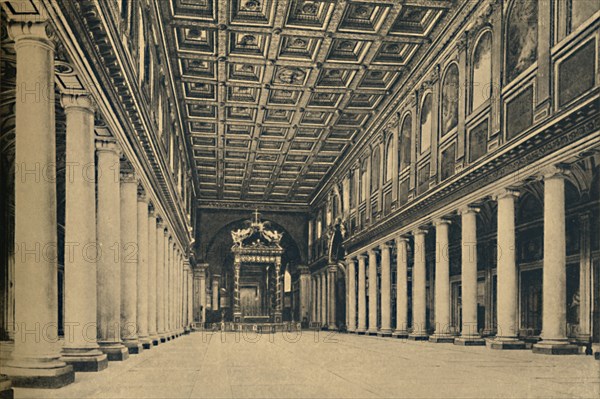 'Roma - S. Maria Maggiore. Main nave,', 1910.  Artist: Unknown.