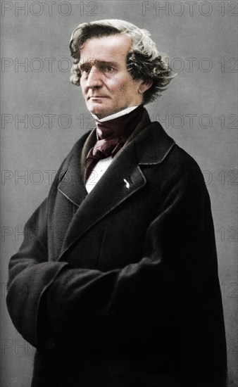 Hector Berlioz (1803-1869), French Romantic composer.  Artist: Nadar.