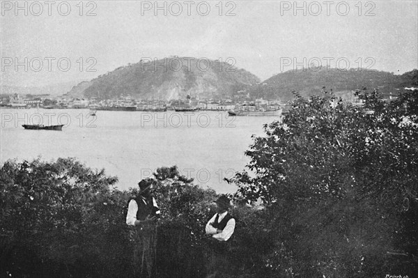 'Porto de Santos', 1895. Artist: Paulo Kowalsky.