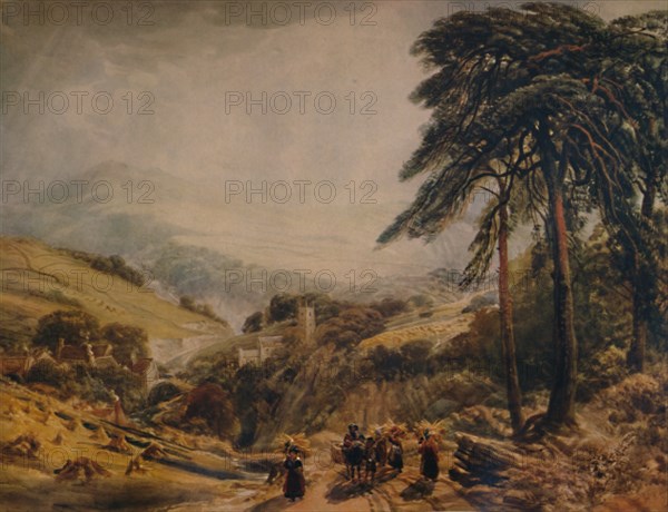 'Matlock Village: Gleaners Returning', 1849, (1935). Creator: Peter de Wint.