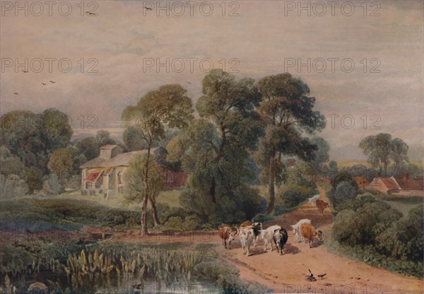 'Road Scene with Cattle', 19th century, (1935). Creator: Peter de Wint.