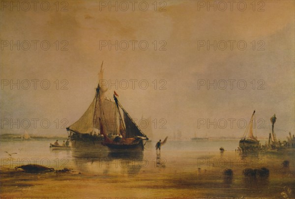 'Vessels on Shore near Southampton', c1831, (1935). Artist: Anthony Vandyke Copley Fielding.