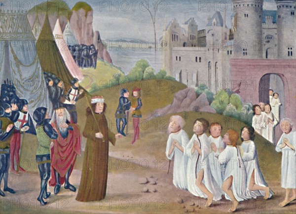 'Capture of Calais (Lambeth Palace Library), 14th century, (1903). Artist: Unknown.