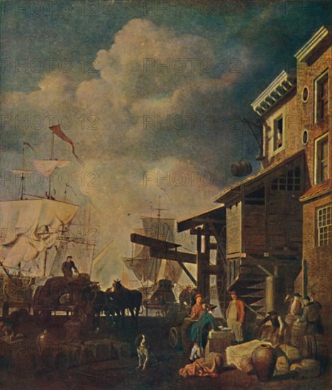 'The Old East India Wharf, London Bridge', c1700-1740, (1904). Artist: Peter Monamy.