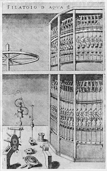 'A Silk-Spinning Mill', 1607, (1904). Artist: Unknown.