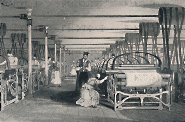 'Weaving by Power Looms', 1835, (1904). Artist: Unknown.