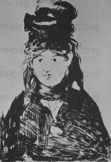 'Berthe Morisot', c. 1870s, (1946).  Artist: Edouard Manet.