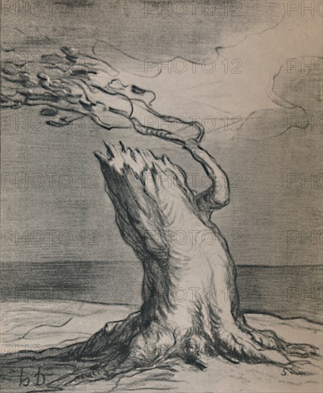 'Poor France! The Trunk Is Blasted', 1871, (1946). Artist: Honore Daumier.