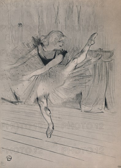 'Miss Ida Heath, English Dancer', c.1894, (1946).  Artist: Henri de Toulouse-Lautrec.