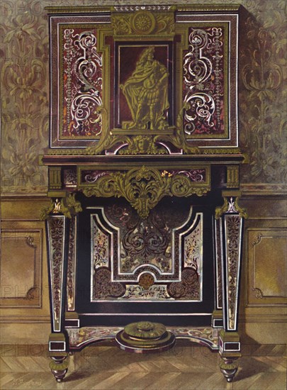 'Marquery Cabinet with decoration in gilt bronze, by AndrÚ Charles Boule', 1903. Artist: Unknown.