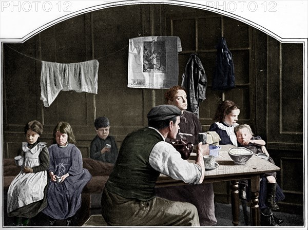 Old room in Slumland, London, c1900 (1901). Artist: Unknown.