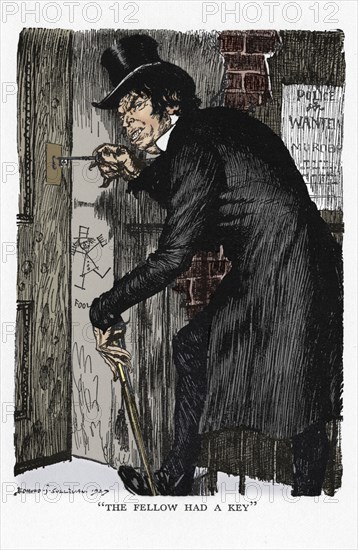 Scene from The Strange Case of Dr Jekyll and Mr Hyde by Robert Louis Stevenson, 1927. Artist: Edmund Joseph Sullivan.