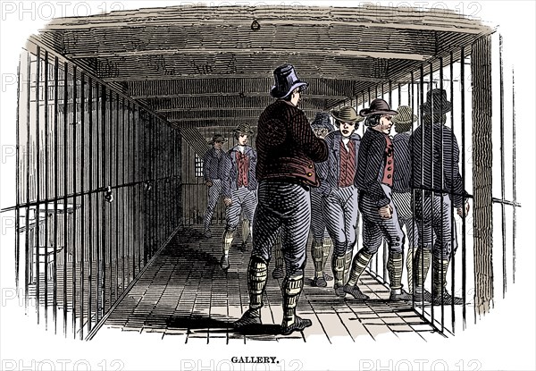 On board a prison hulk, 1848. Artist: Unknown.