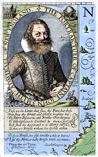 Captain John Smith, Virginia colonist, 1624, (1893). Artist: Unknown.