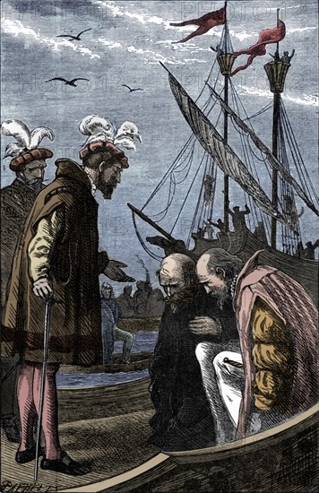 The King Visits Vasco da Gama, 1904. Artist: Unknown.