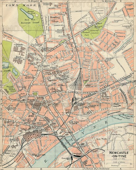 'Newcastle-on-Tyne', c20th Century. Artist: John Bartholomew.