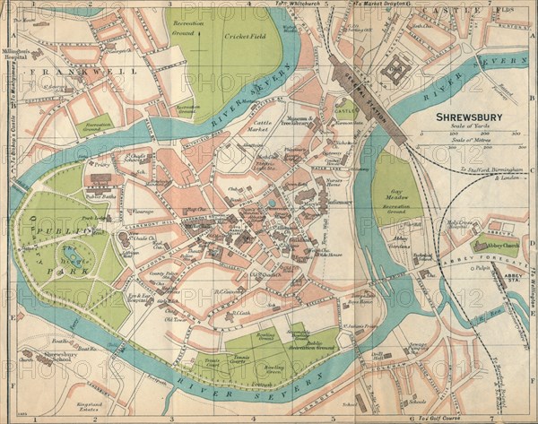 'Shrewsbury', c20th Century. Artist: John Bartholomew.