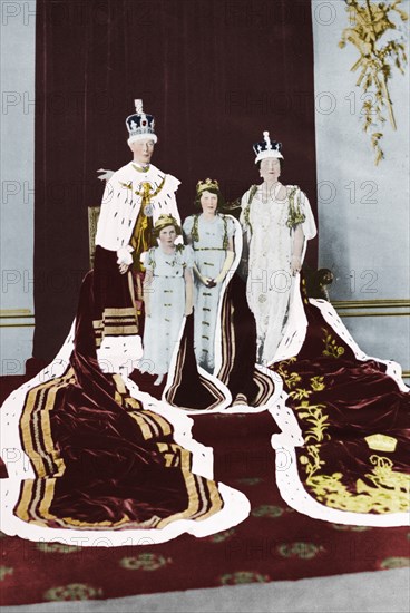 'King George VI and Queen Elizabeth on their Coronation Day', 1937. Artist: Unknown.