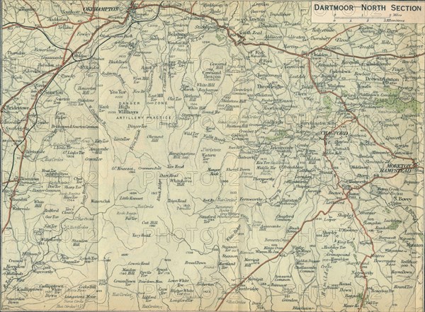 'Dartmoor - North Section', c20th Century. Artist: John Bartholomew.