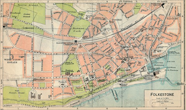 'Folkestone', c20th Century. Artist: John Bartholomew.