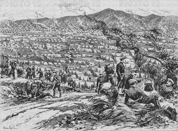 'Russian Camp Outside Plevna', 1902. Artist: Henry Dustin.