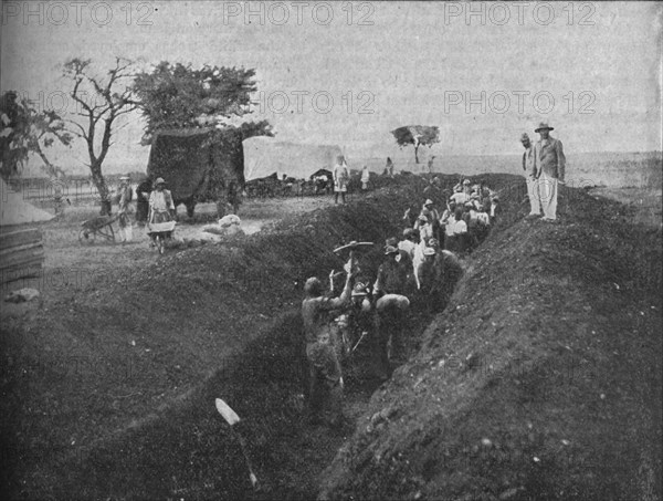 'Mafeking: Natives Digging a Trench', 1902. Artist: WH Weekes.
