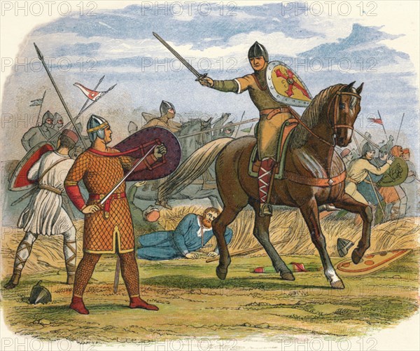 'Robert taken prisoner by the clerk Baudri', 1106 (1864). Artist: James William Edmund Doyle.