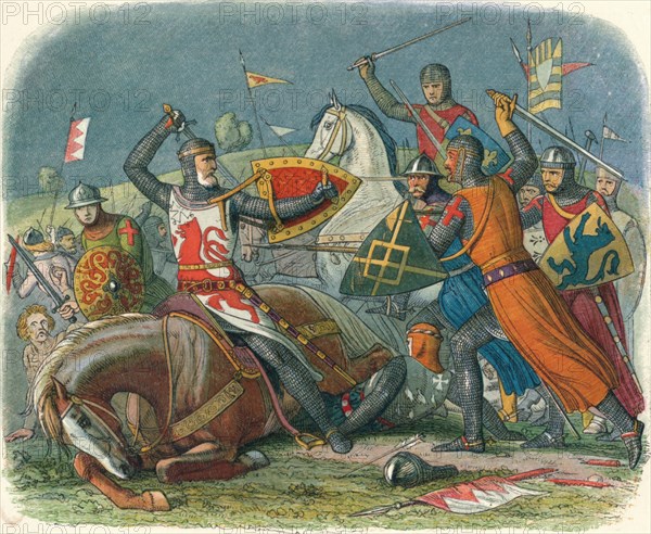 'Death of De Montfort', 1265 (1864). Artist: James William Edmund Doyle.