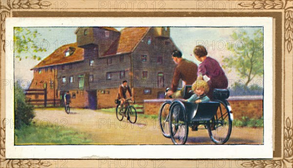 'Family Tandem with Side-Car', 1939. Artist: Unknown.