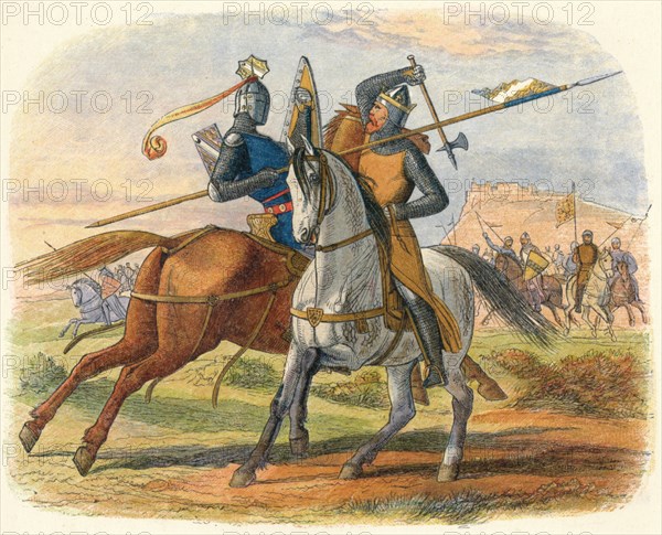 'Bruce kills Sir Henry Bohun', 1314 (1864). Artist: James William Edmund Doyle.