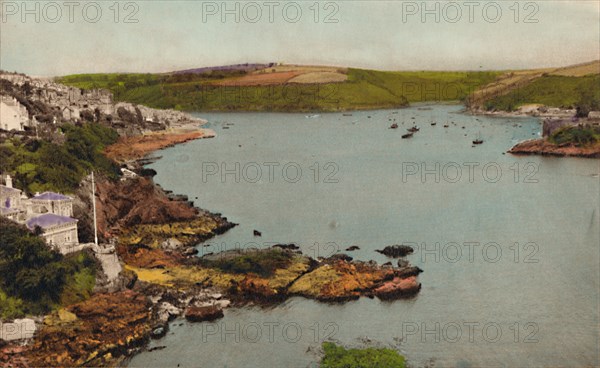 'Fowey Harbour from the Castle', c1930. Artist: Unknown.