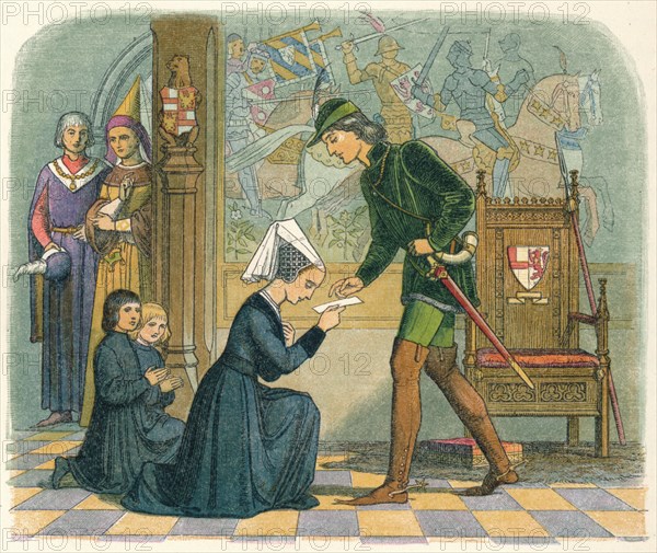 'Edward IV and Lady Elizabeth Grey', 1464 (1864). Creator: James William Edmund Doyle.