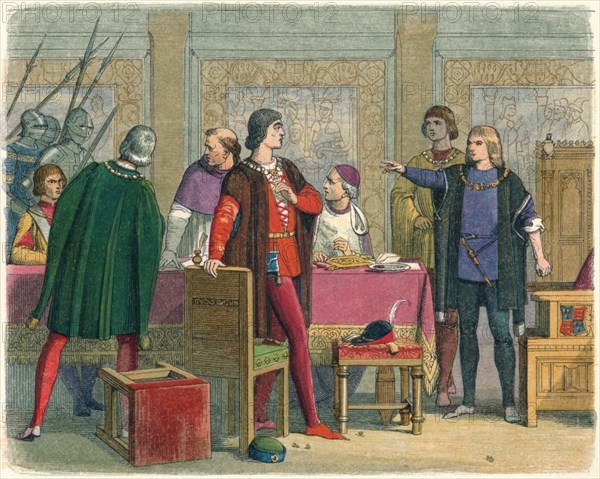 'Richard orders the arrest of Hastings', 1864. Artist: James William Edmund Doyle.