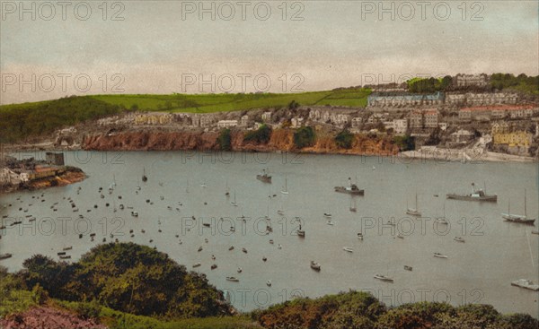 'Fowey from Polruan, c1930. Artist: Unknown.