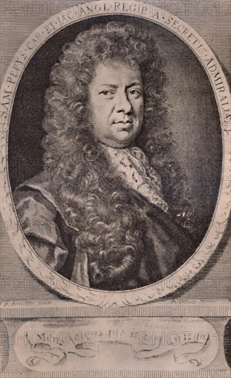 Samuel Pepys, English diarist and naval administrator, c1690 (1894). Artist: Robert White.