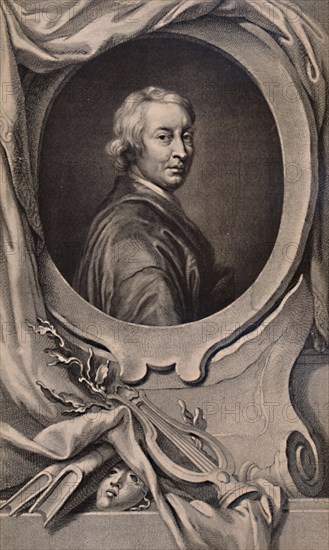 John Dryden, English poet and dramatist, c1743 (1894). Artist: Jacobus Houbraken.